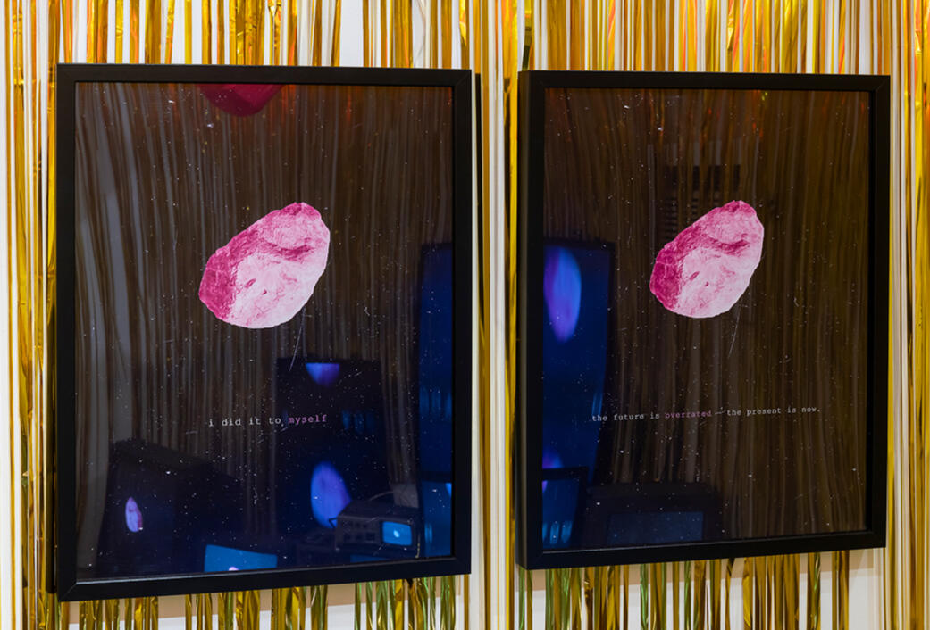 “i did it to myself,” solo exhibition installation view at the project space JANUARY, 2023. Photo credit: Luis M Garza, 2023